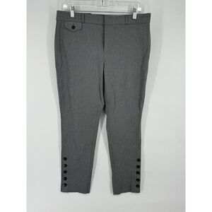 Banana Republic Sloan Gray Buttons Ankle Women's Dress Pants Size 10 Career